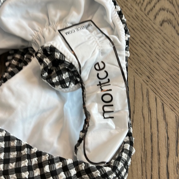 New Anthropologie Montce Paula Tie Up Bikini Bottoms Gignham Medium - Picture 7 of 7